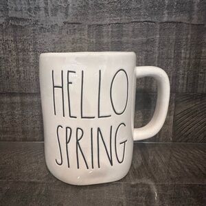 Rae Dunn Cream 'Hello Spring' Mug